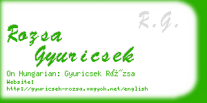 rozsa gyuricsek business card